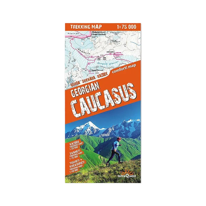 Kaukaz gruziński. Laminowana mapa trekkingowa