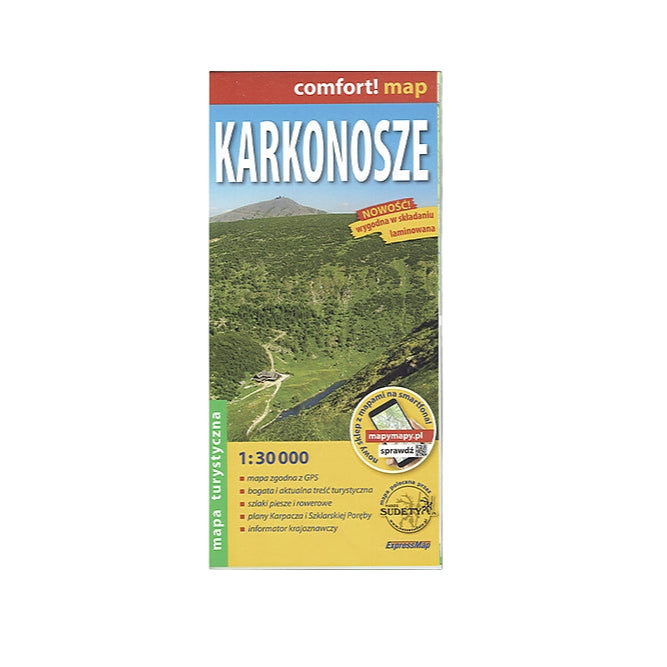 Karkonosze 1:30 000. Laminowana mapa turystyczna