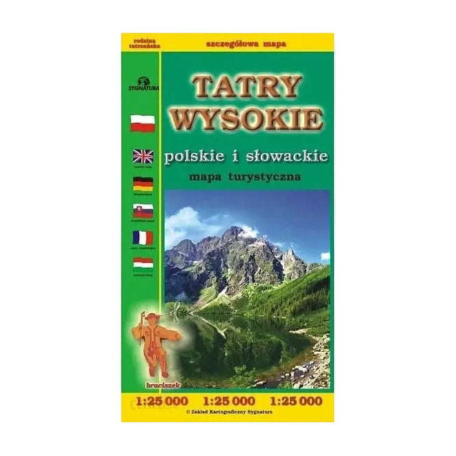 Tatry Wysokie polskie i słowackie - mapa 1:25 000