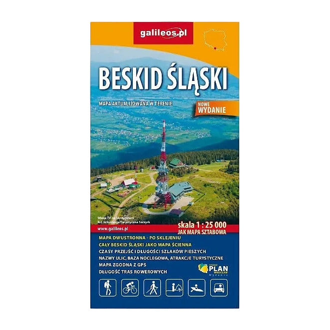 Beskid Śląski. Mapa papierowa 1:25 000