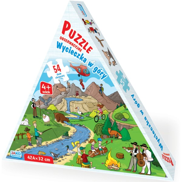 Puzzle obserwacyjne. Wycieczka w góry 54 elementy.