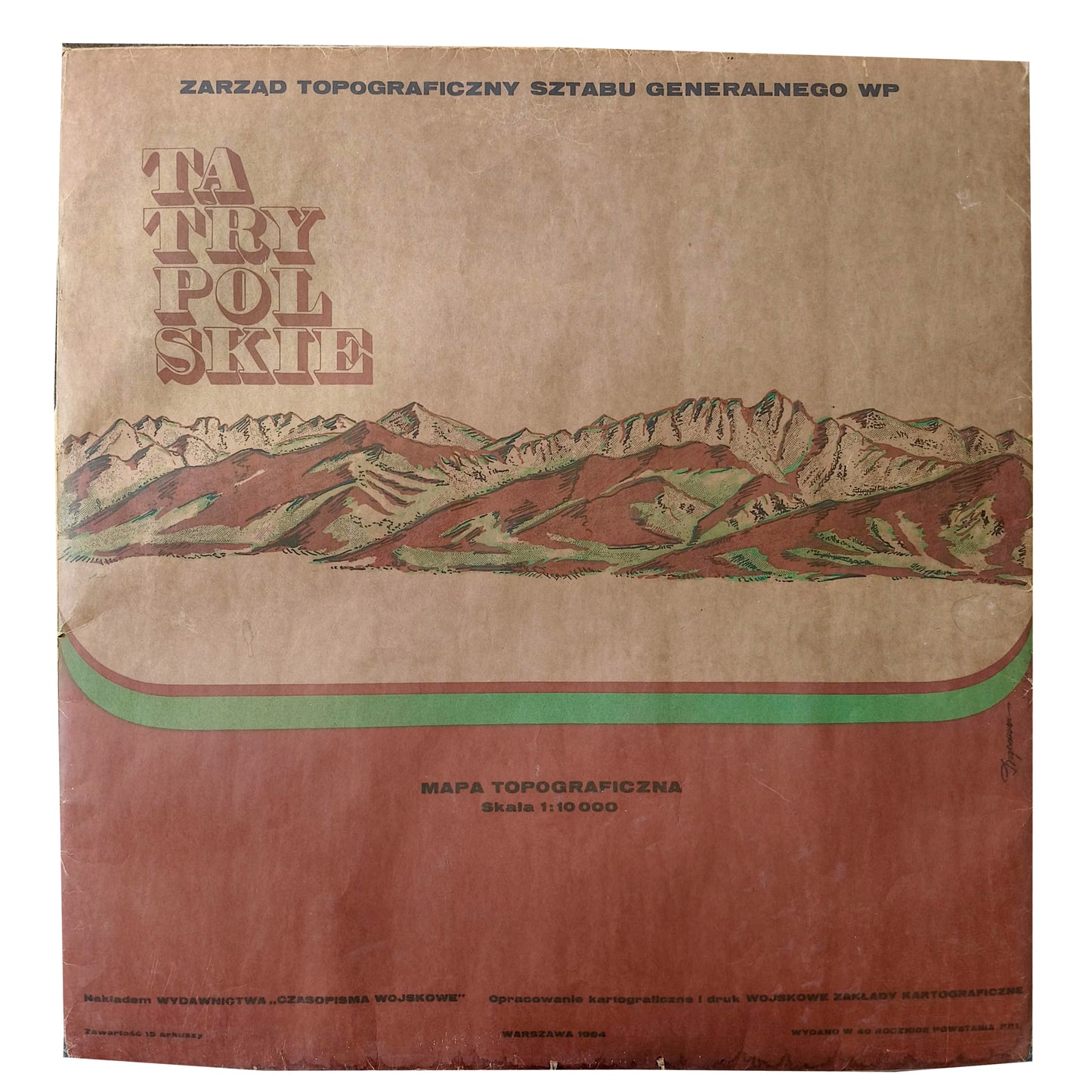Tatry Polskie. Mapa topograficzna w skali 1:10.000