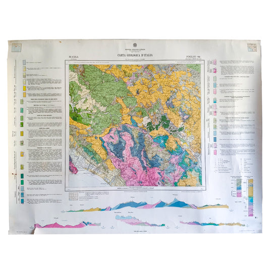 Carta Geologica d'Italia. Massa. 1:25.000 (Mapa Geologiczna Włoch)