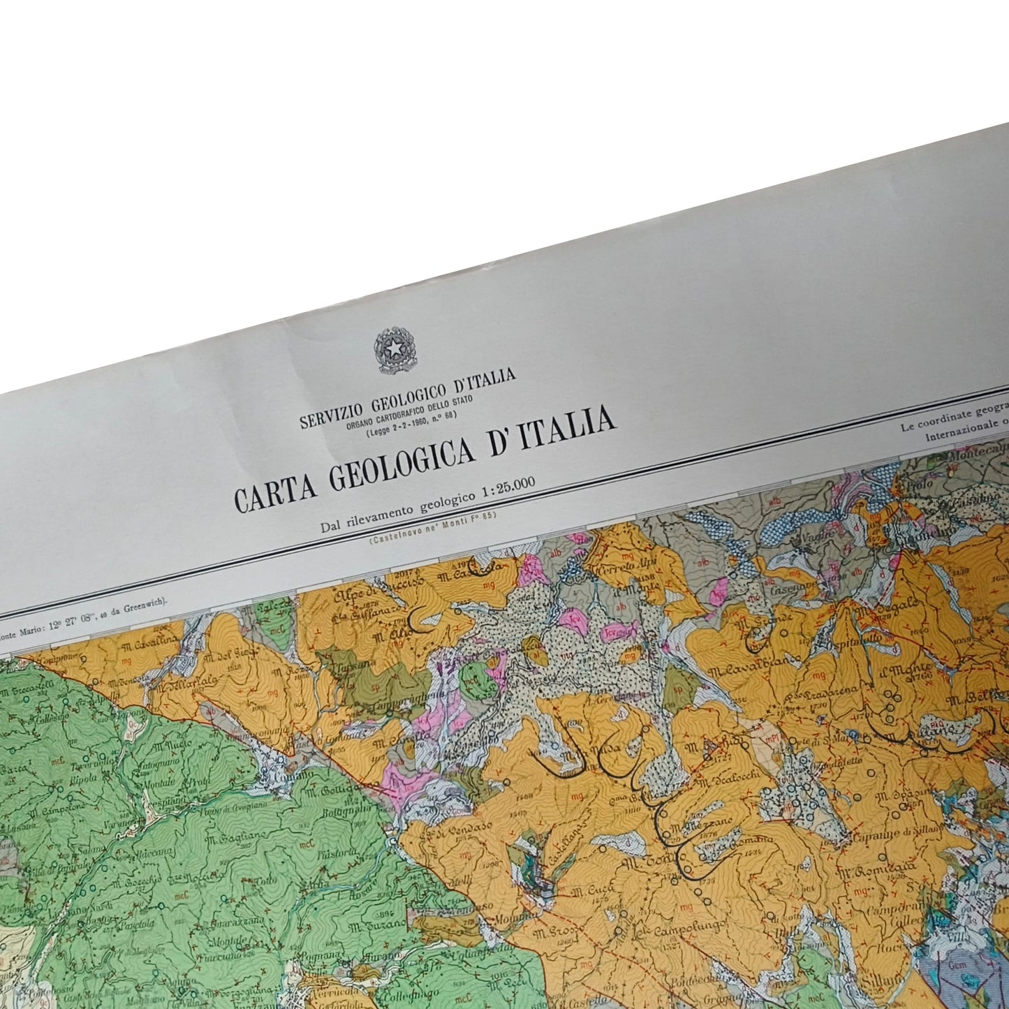 Carta Geologica d'Italia. Massa. 1:25.000 (Mapa Geologiczna Włoch)