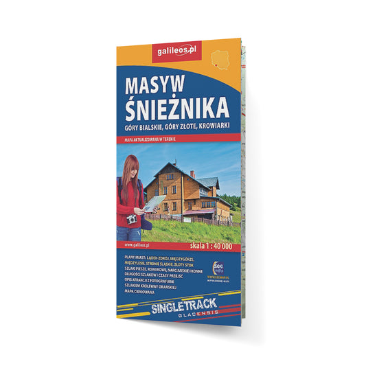 Masyw Śnieżnika, Góry Bialskie, Góry Złote, Krowiarki 1:40 000. Mapa aktualizowana w terenie