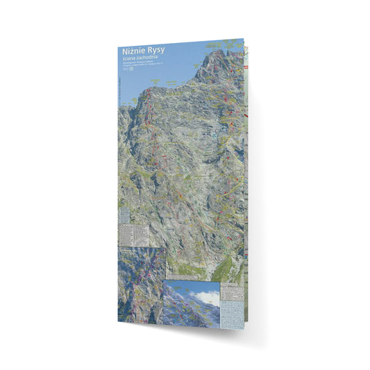 Niżnie Rysy. Ściana zachodnia. Mapa TOPO