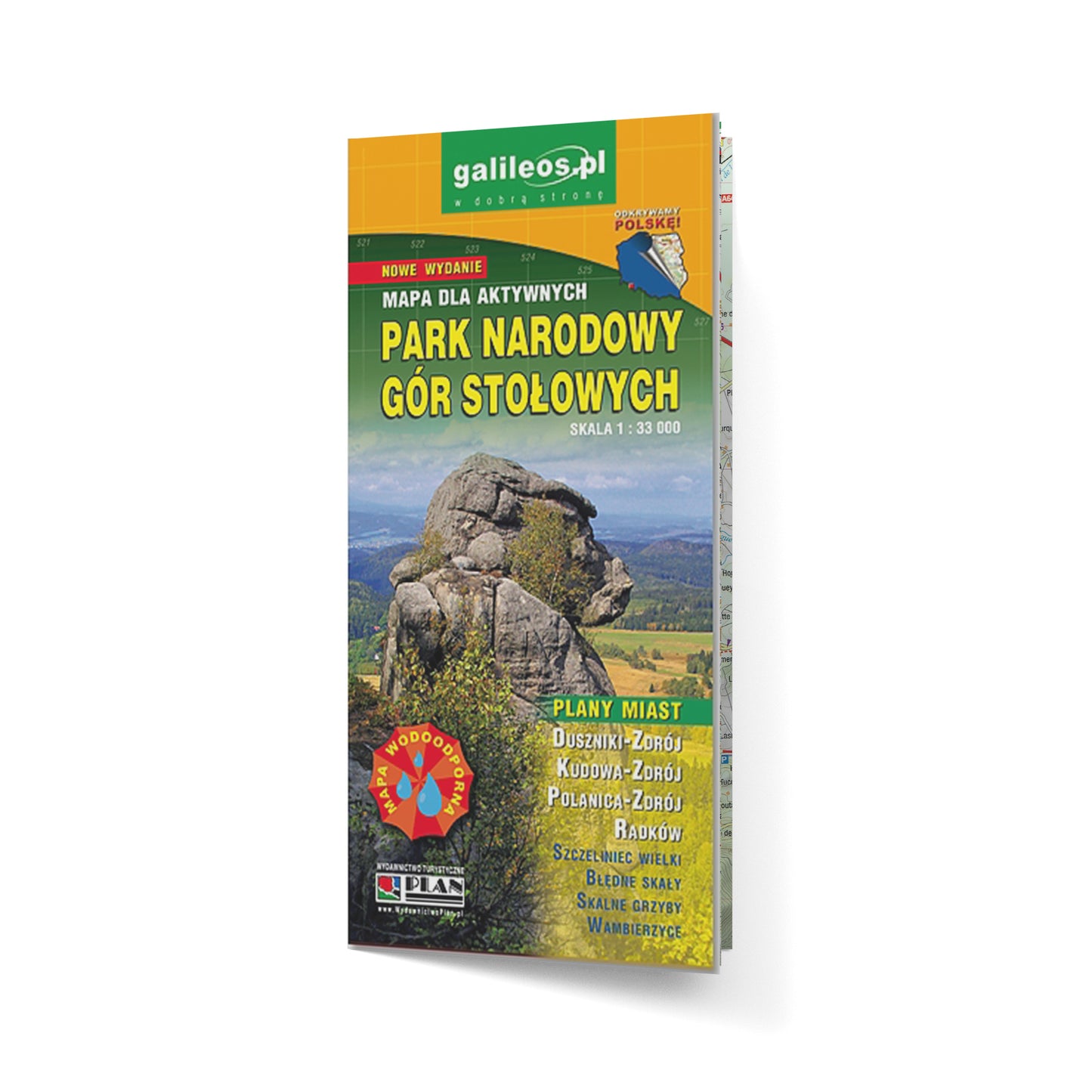Park Narodowy Gór Stołowych 1:33 000. Laminowana mapa dla aktywnych