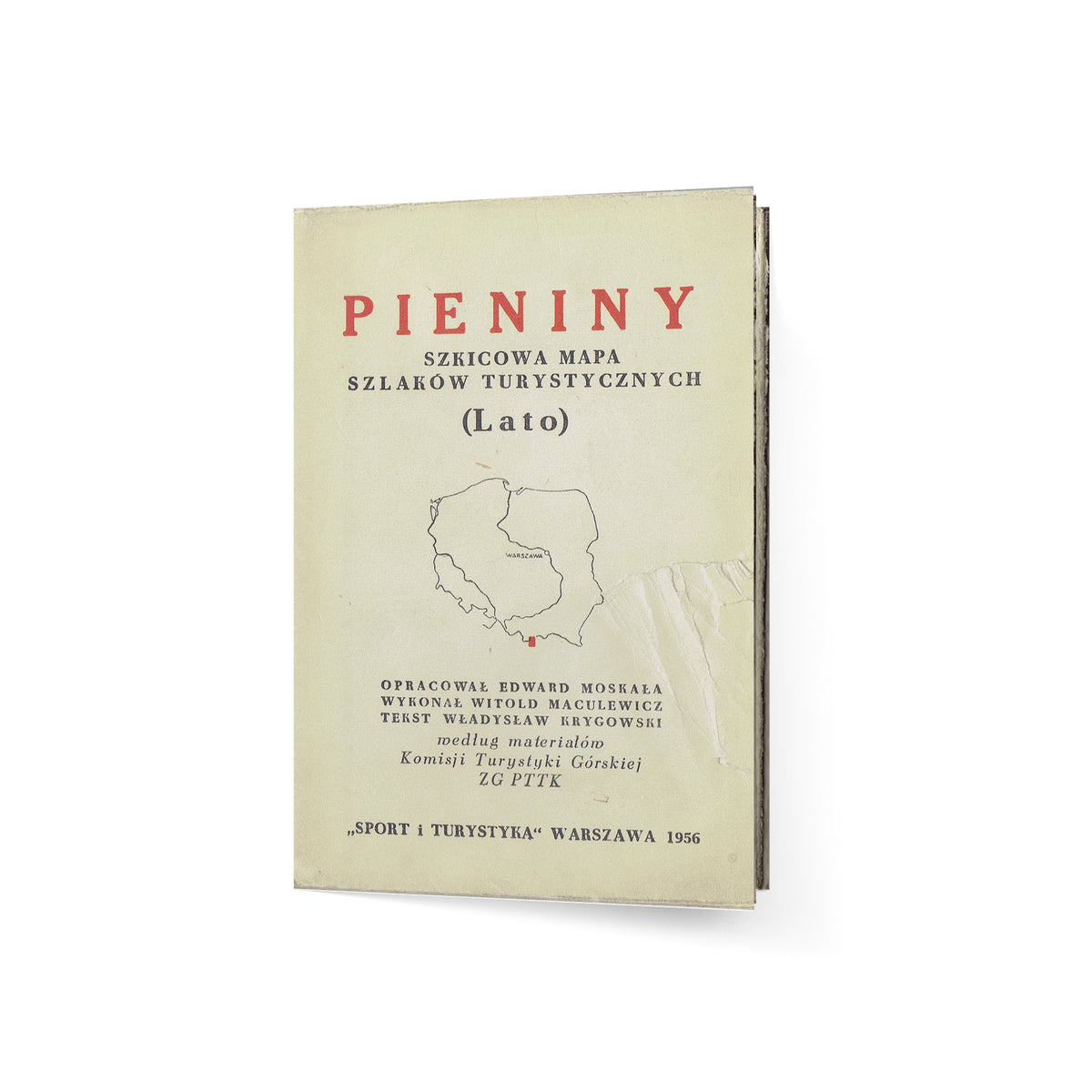 Pieniny. Szkicowa mapa szlaków turystycznych (Lato)