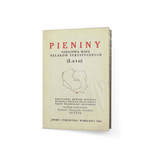 Pieniny. Szkicowa mapa szlaków turystycznych (Lato)