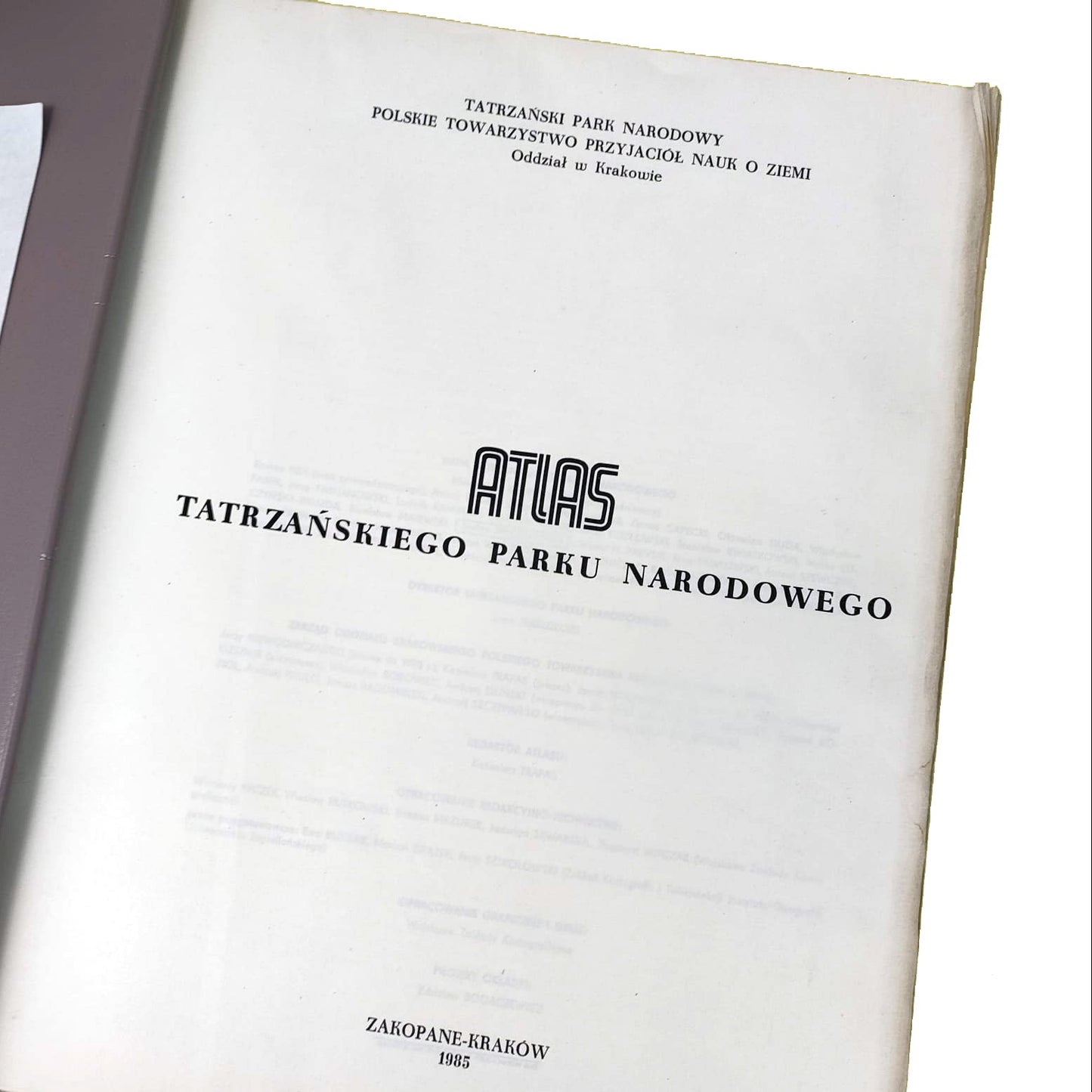 Atlas Tatrzańskiego Parku Narodowego