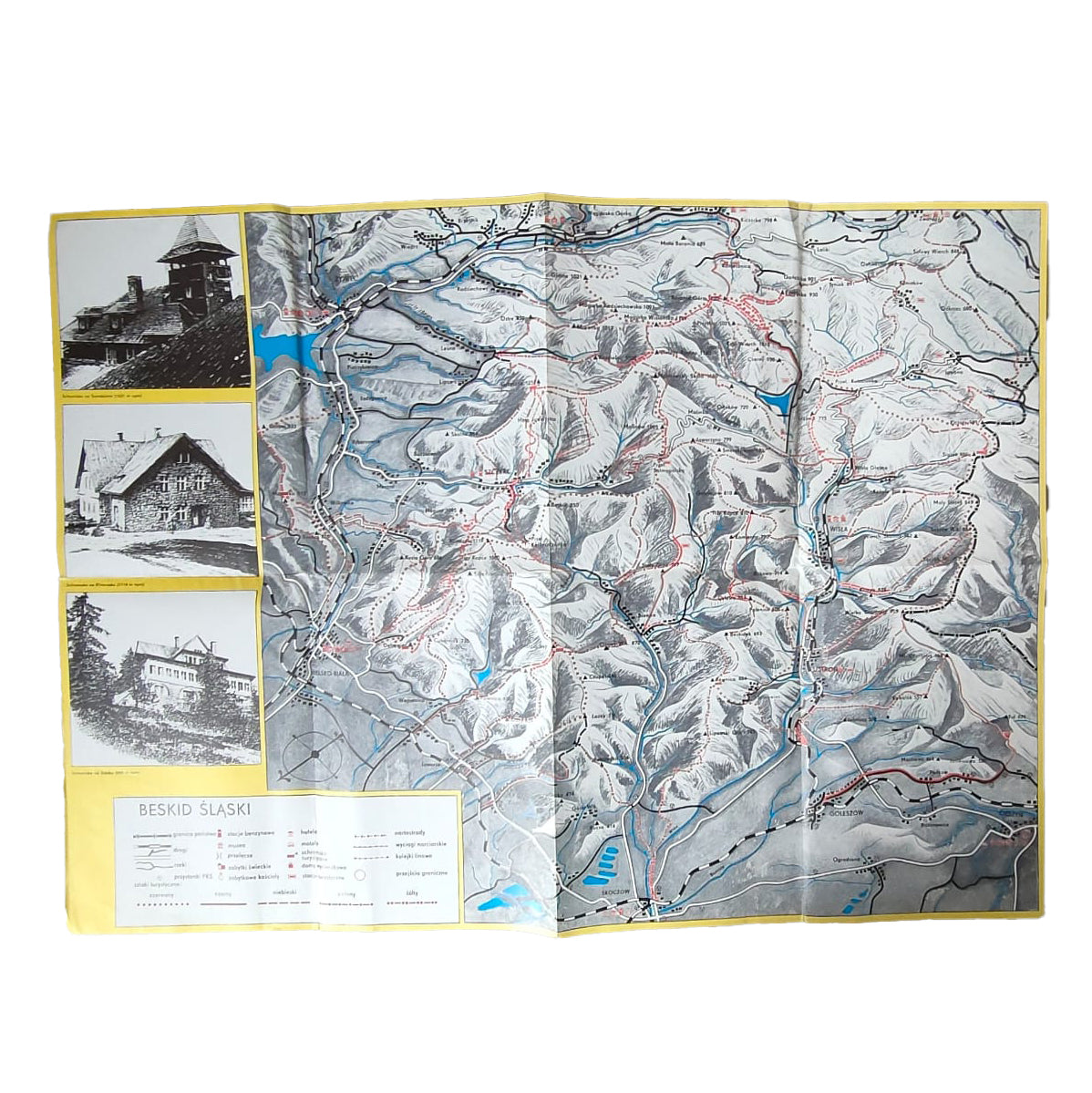 Beskid Śląski. Mapa panoramiczna