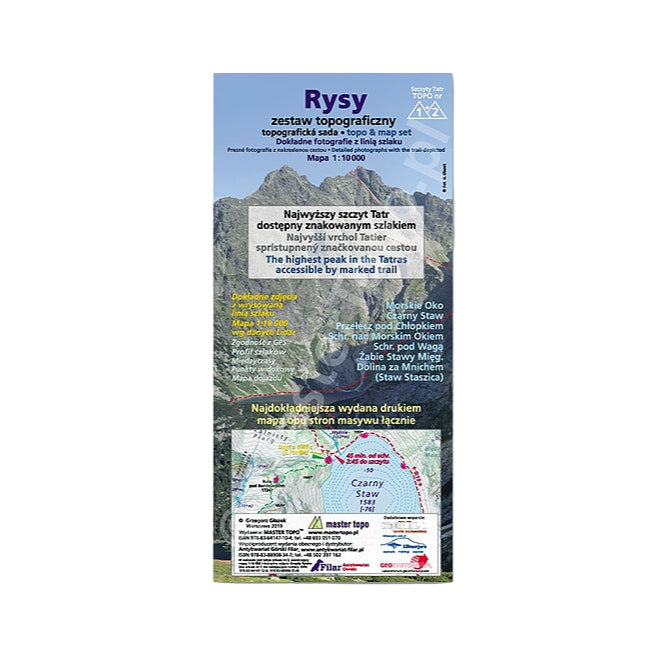 Rysy. Zestaw topograficzny. Mapa TOPO