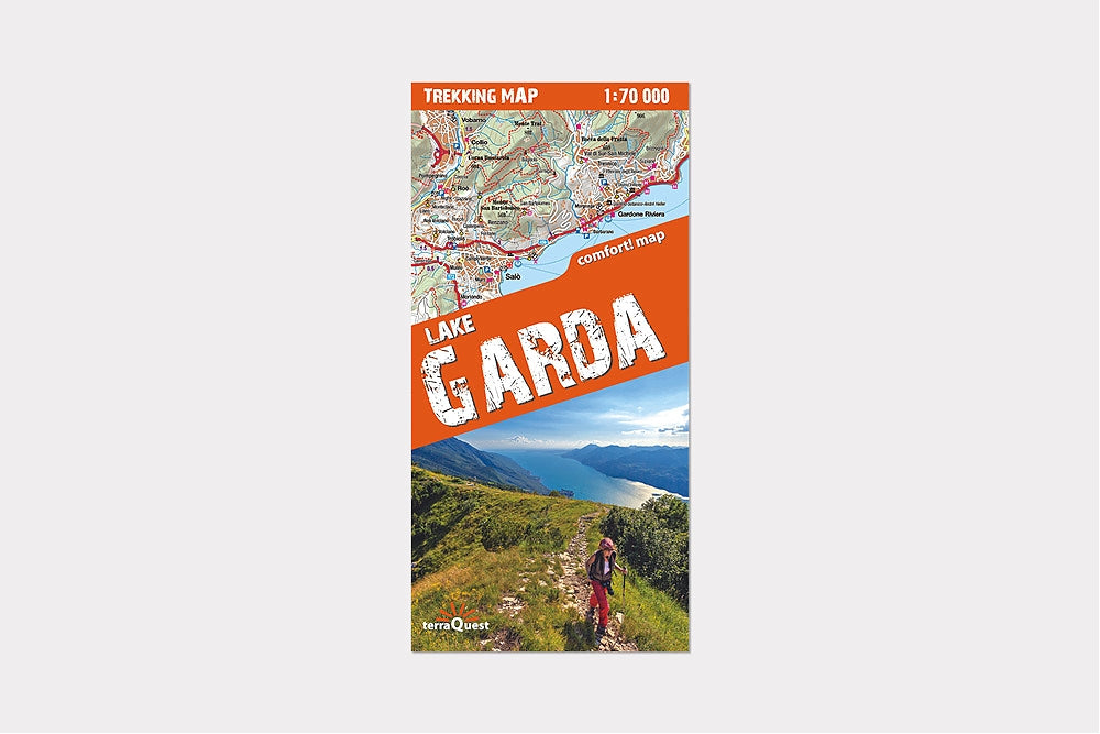 Jezioro Garda. Laminowana mapa trekkingowa