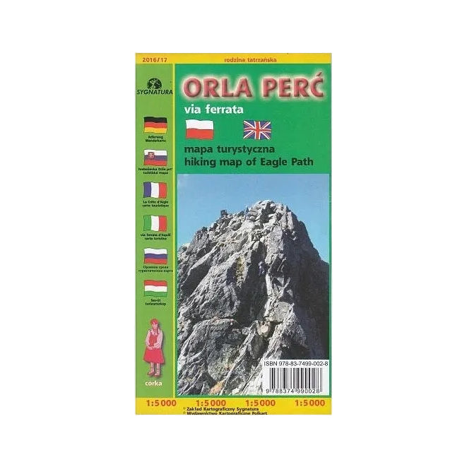 Orla Perć via ferrata. Mapa 1:5000