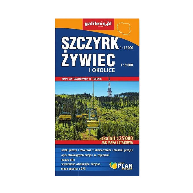 Szczyrk, Żywiec i okolice. Mapa aktualizowana w terenie