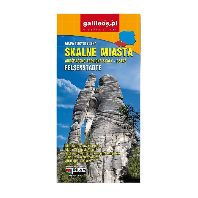 Skalne Miasta - Felsenstadt. Mapa turystyczna