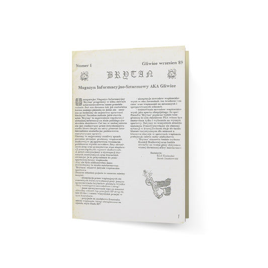 Brytan. Magazyn Informacyjno-Szturmowy AKA Gliwice. Nr 1 wrzesień 1989