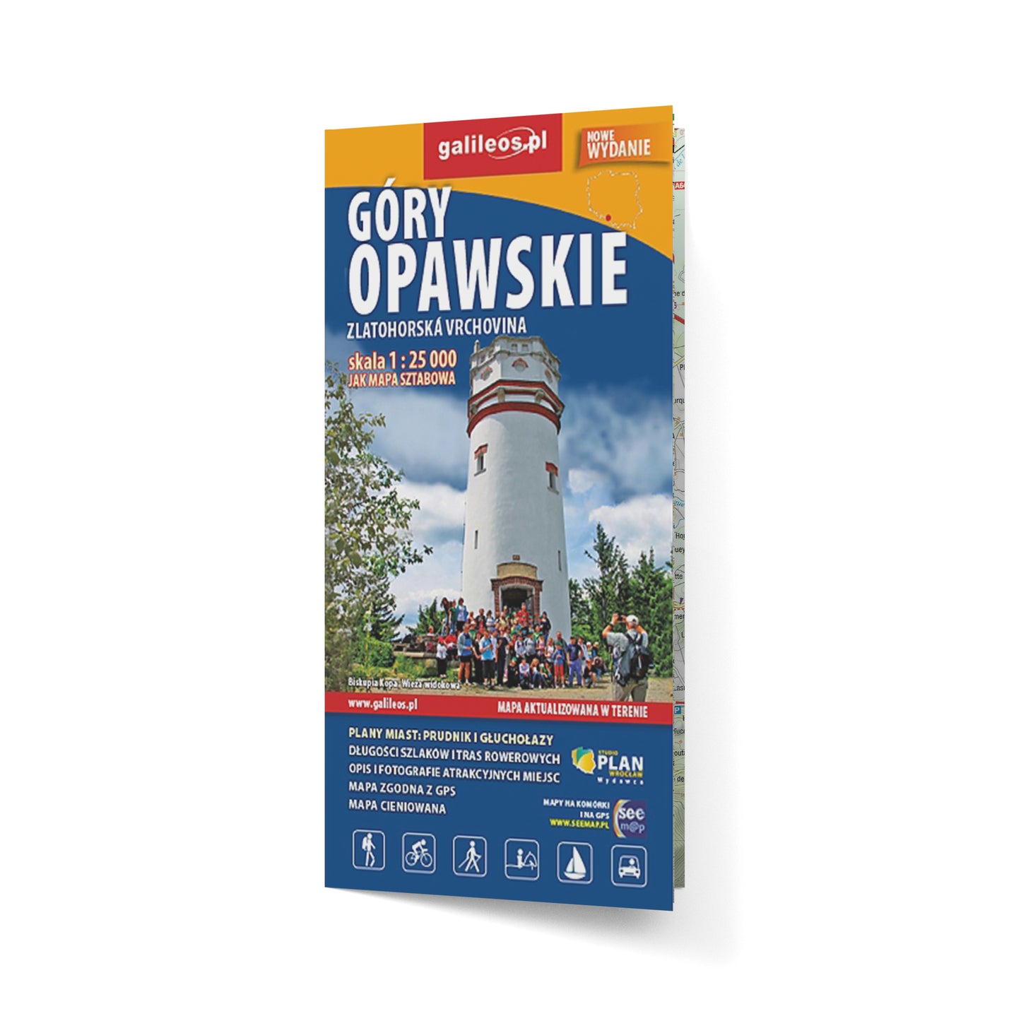 Góry Opawskie 1:25 000. Mapa aktualizowana w terenie