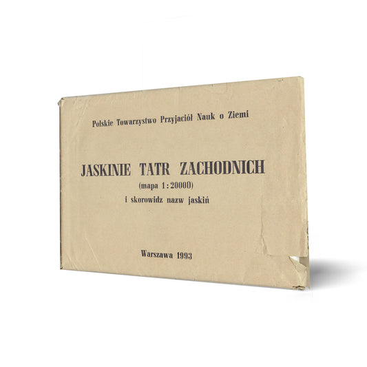 Jaskinie Tatr Zachodnich. Mapa i skorowidz
