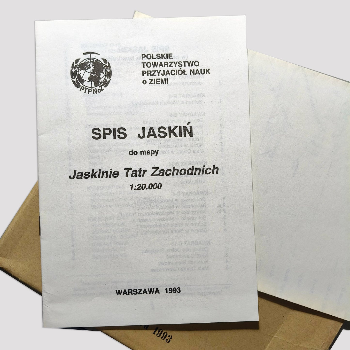 Jaskinie Tatr Zachodnich. Mapa i skorowidz