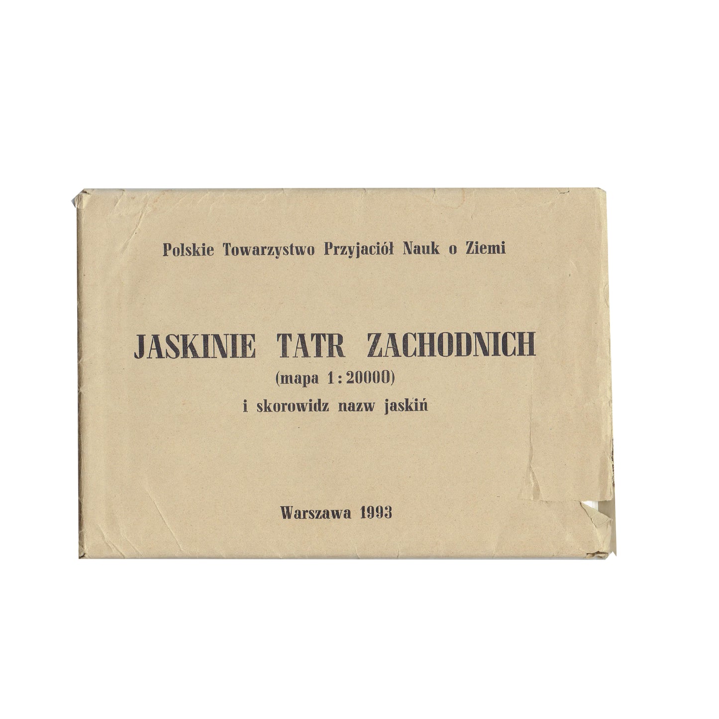 Jaskinie Tatr Zachodnich. Mapa i skorowidz