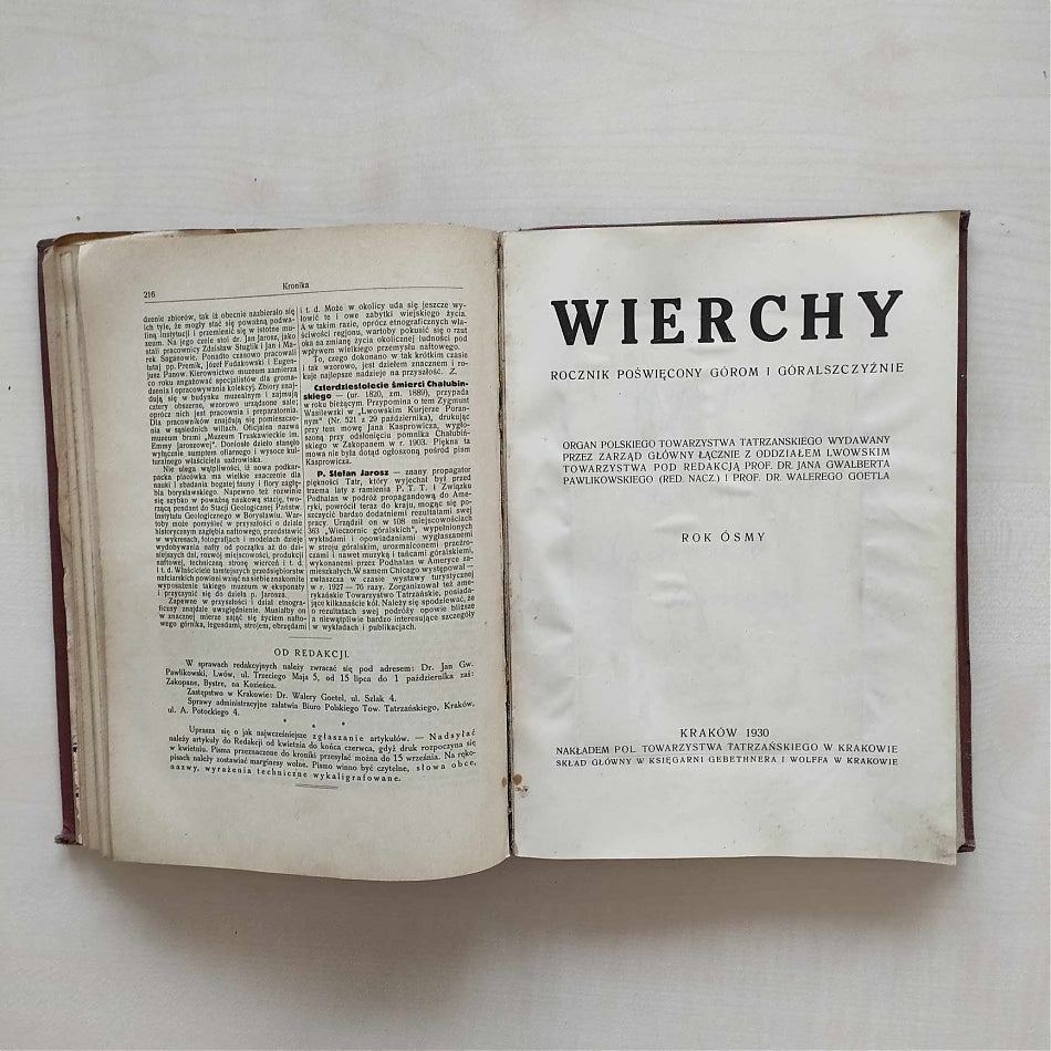 Wierchy 7/1929 + 8/1930