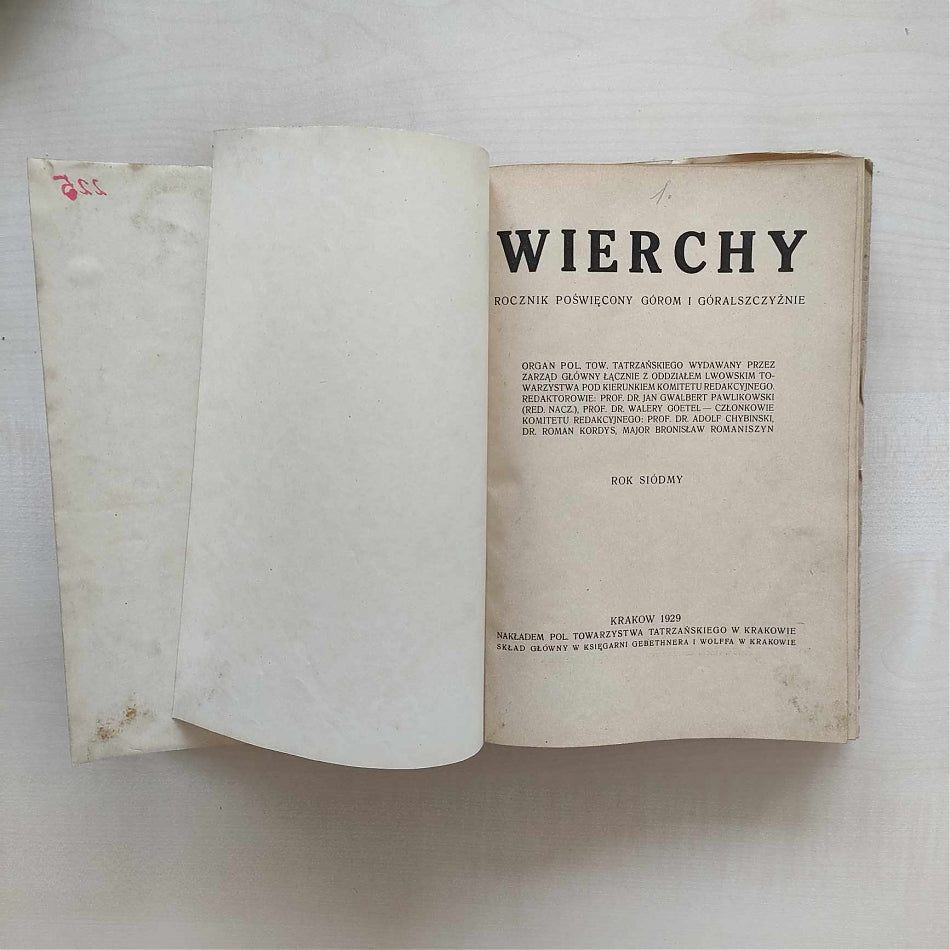 Wierchy 7/1929 + 8/1930