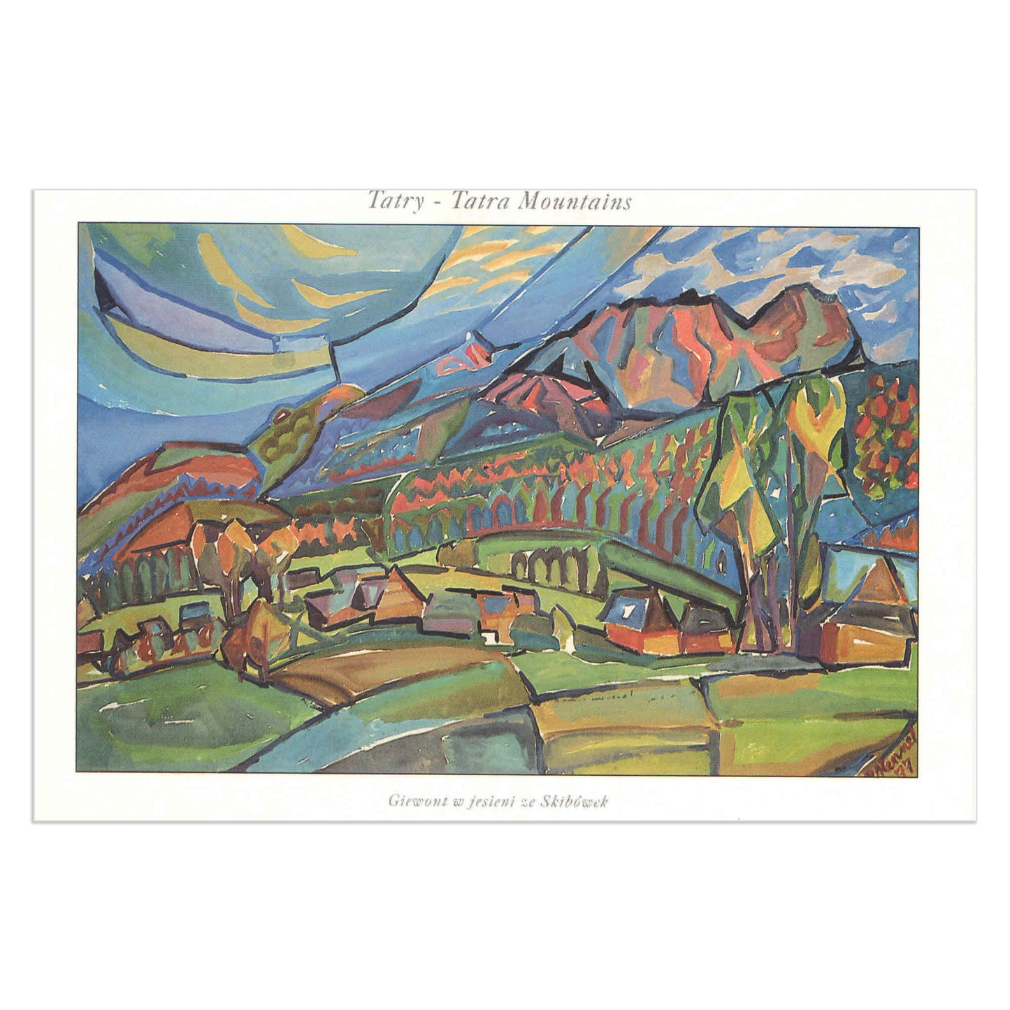 Pocztówka Tatry, Giewont w jesieni ze Skibówek - Roman Hennel