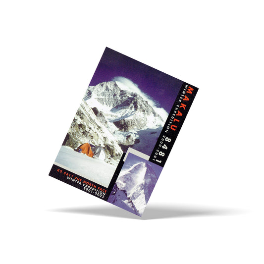 Pocztówka Makalu 8481. Winter expedition 2000-2001 (z autografem Krzysztofa Wielickiego)